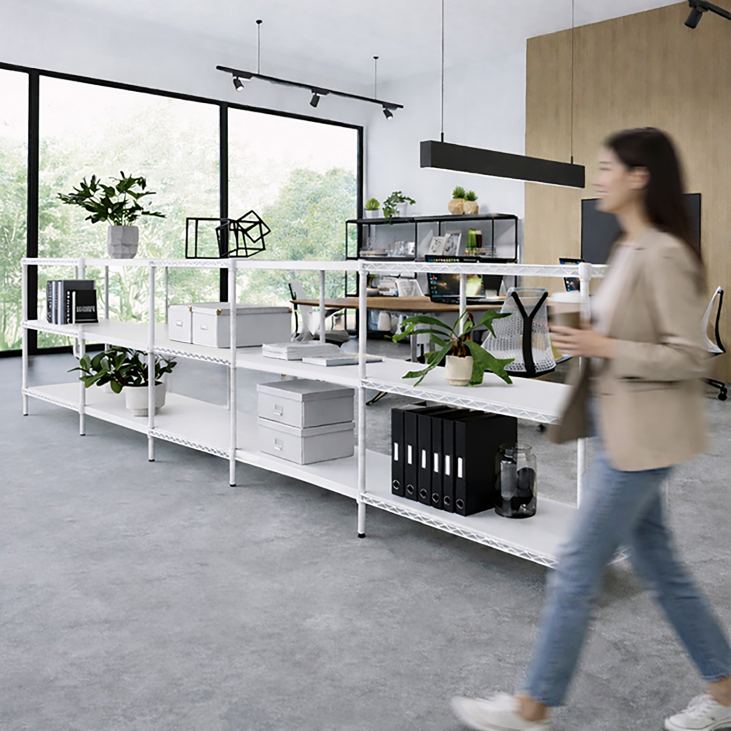 ディスプレイがそのまま間仕切りに