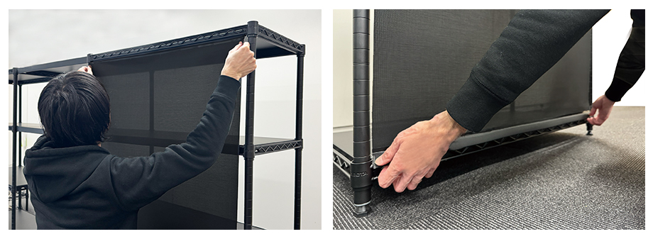 パーティションスクリーン取り付けイメージ