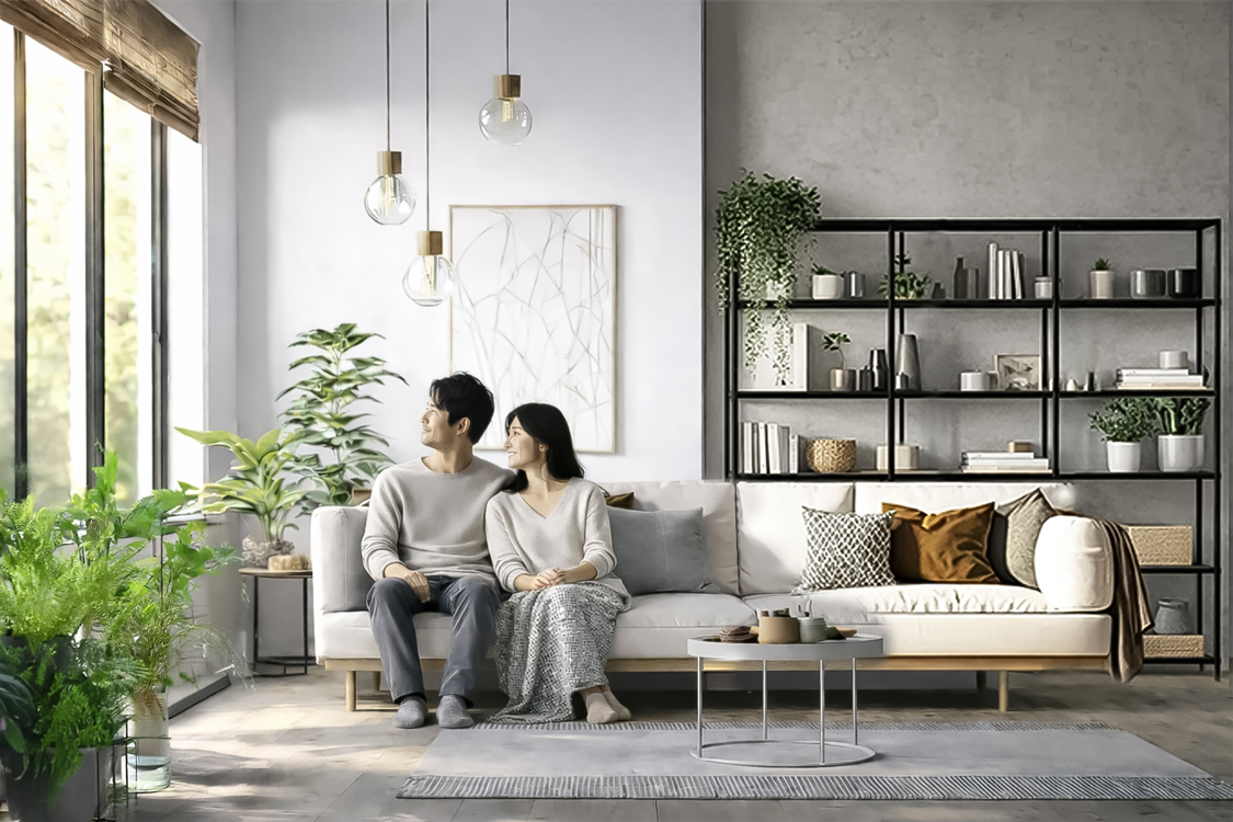 リビングの飾り棚に