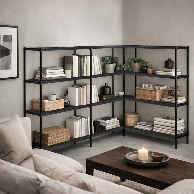 コーナーシェルフで空間を有効活用